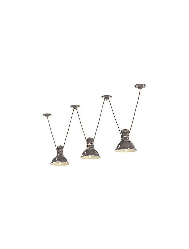 Industrial C1692, Sospensione 3 luci, Ferroluce Industrial C1692, Sospensione 3 luci, Ferroluce