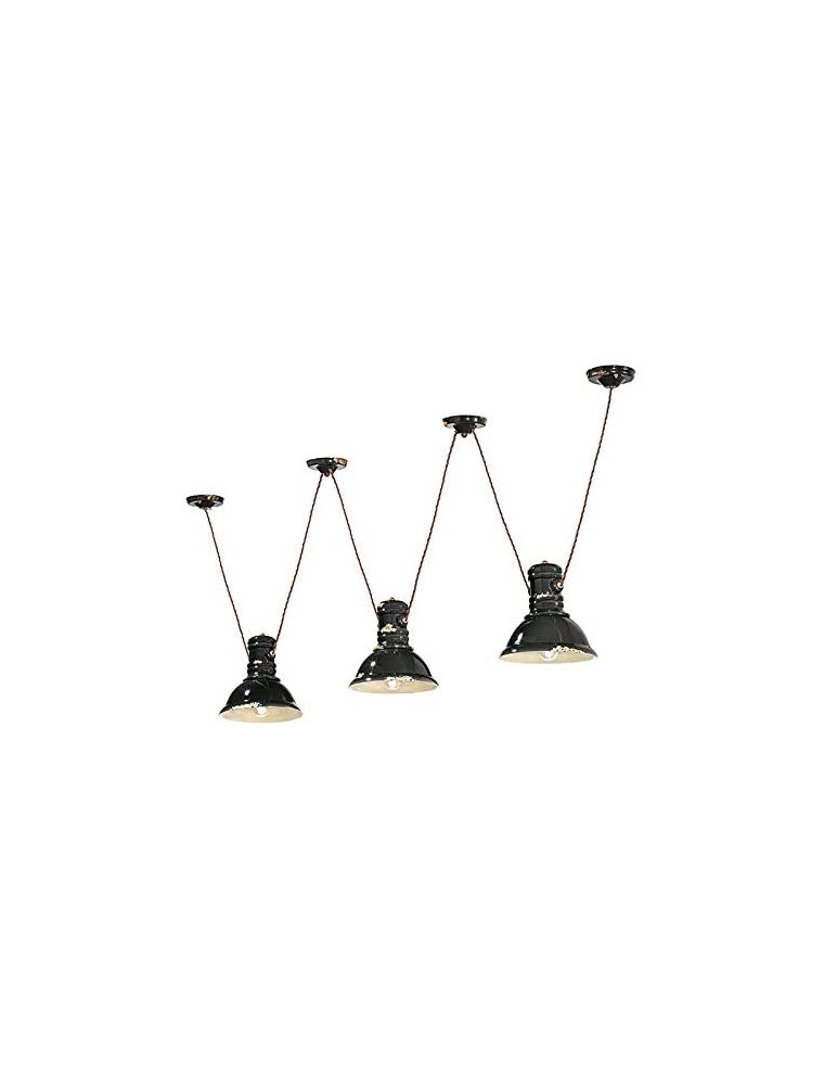 Industrial C1692, Sospensione 3 luci, Ferroluce Industrial C1692, Sospensione 3 luci, Ferroluce