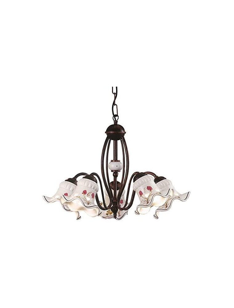 Chieti C168/5-43.DEC.TRS, Lampadario, Ferroluce Chieti C168/5-43.DEC.TRS, Lampadario, Ferroluce