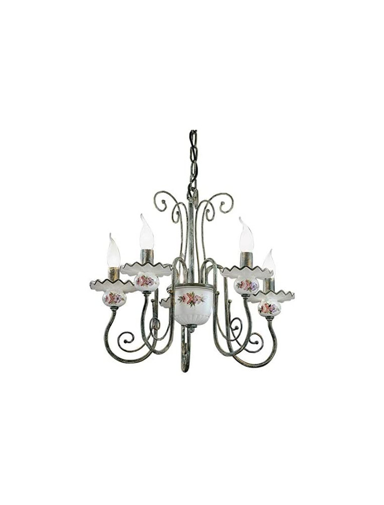 Sanremo C410-5-11.DEC.OTT, Lampadario, Ferroluce Sanremo C410-5-11.DEC.OTT, Lampadario, Ferroluce