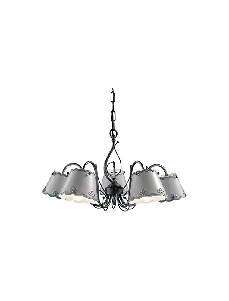 Ravenna C925-FBL, Lampadario, Ferroluce Ravenna C925-FBL, Lampadario, Ferroluce