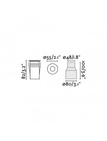 GRUND LED, Lampada nera incasso inox, Faro Barcellona