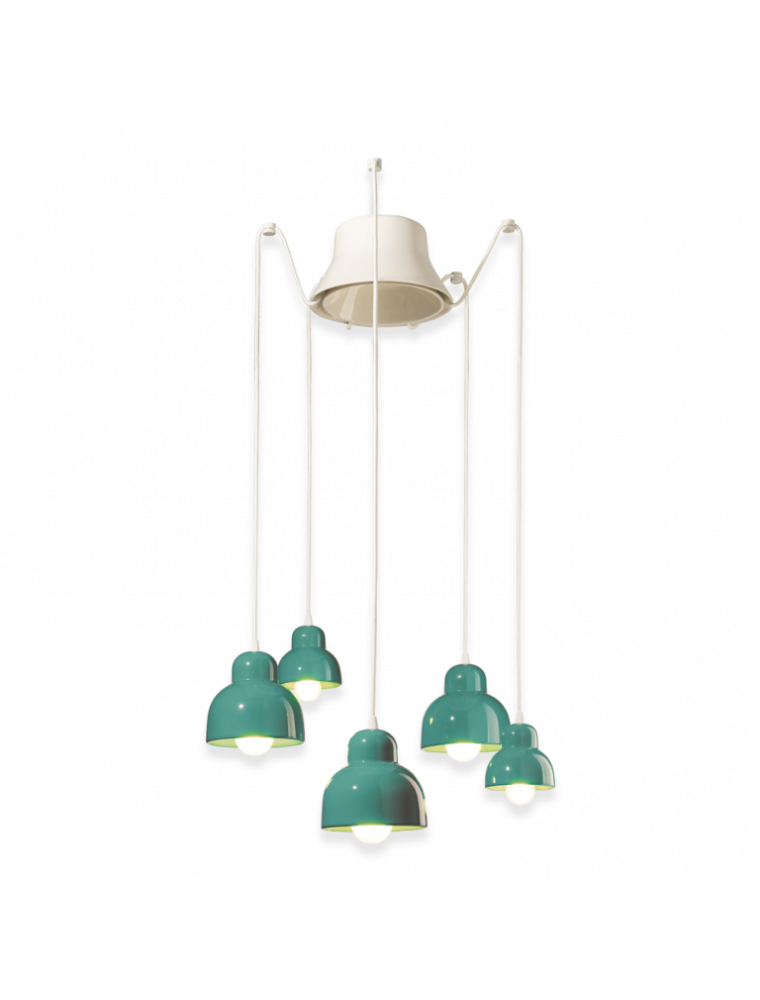 Berimbau c2605, Sospensione 5 luci, Ferroluce Berimbau c2605, Sospensione 5 luci, Ferroluce