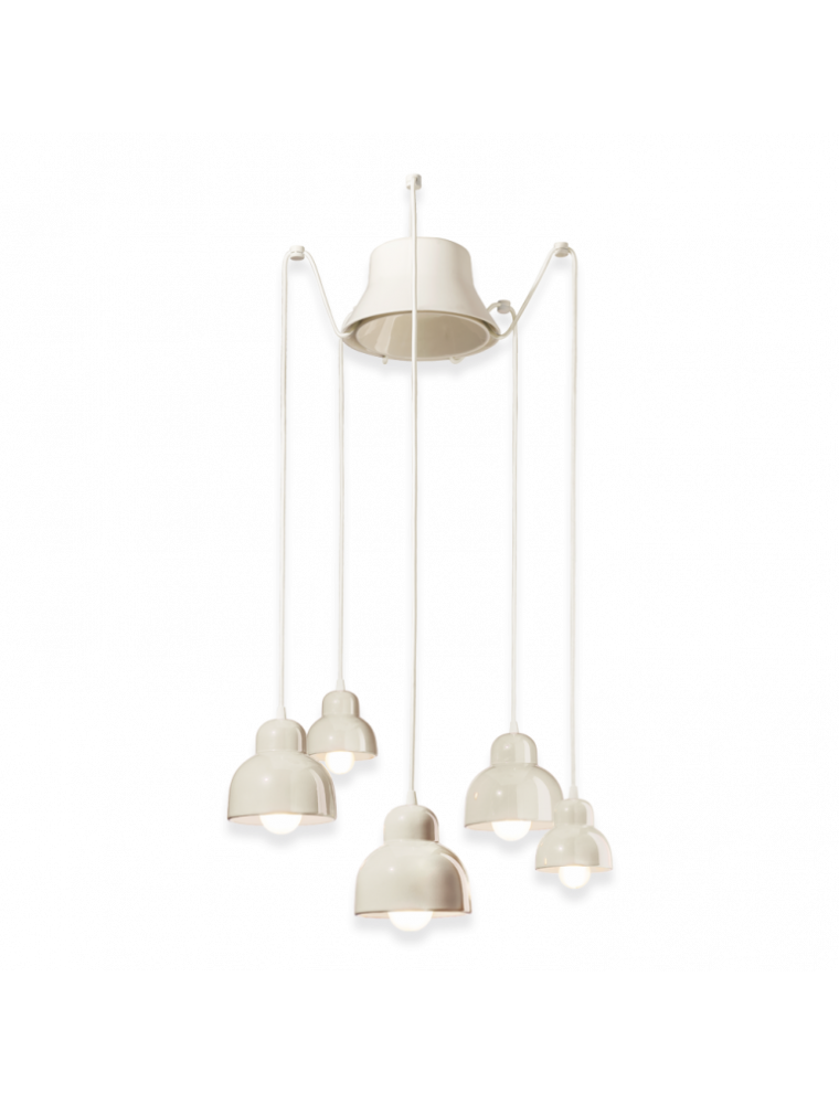 Berimbau c2605, Sospensione 5 luci, Ferroluce Berimbau c2605, Sospensione 5 luci, Ferroluce