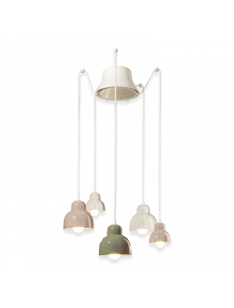 Berimbau c2606, Sospensione 5luci, Ferroluce Berimbau c2606, Sospensione 5luci, Ferroluce