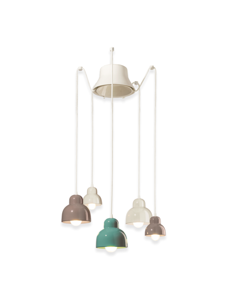 Berimbau c2608, Sospensione 5luci, Ferroluce Berimbau c2608, Sospensione 5luci, Ferroluce