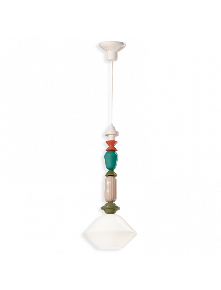 Lariat c2711 blt, Sospensione vetro, Ferroluce Lariat c2711 blt, Sospensione vetro, Ferroluce