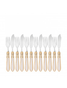 Aladdin dorata, Set 12 pz pesce, Scatola Gallery, Casa Bugatti