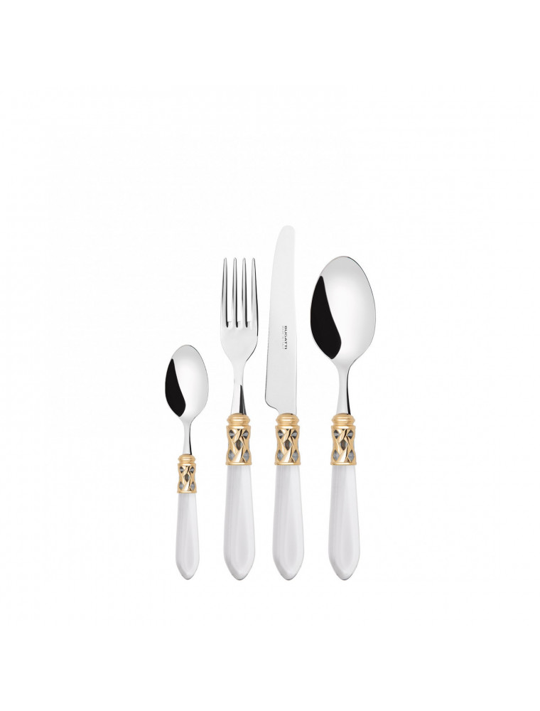 Aladdin dorata, Set 24 posate, Scatola wengè, Casa Bugatti Aladdin dorata, Set 24 posate, Scatola wengè, Casa Bugatti