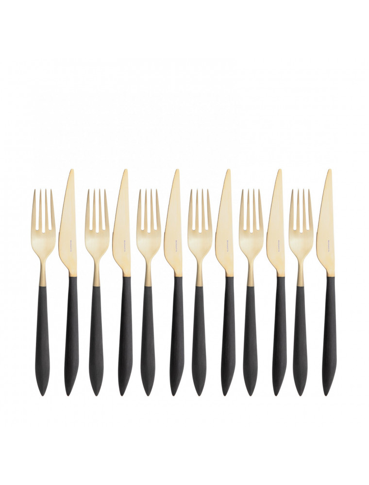 Ares oro, Set posate frutta 12 pz, Scatola gallery, Casa Bugatti Ares oro, Set posate frutta 12 pz, Scatola gallery, Casa Bugatti