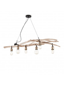 Driftwood, Sospensione 6 luci, Ideal Lux