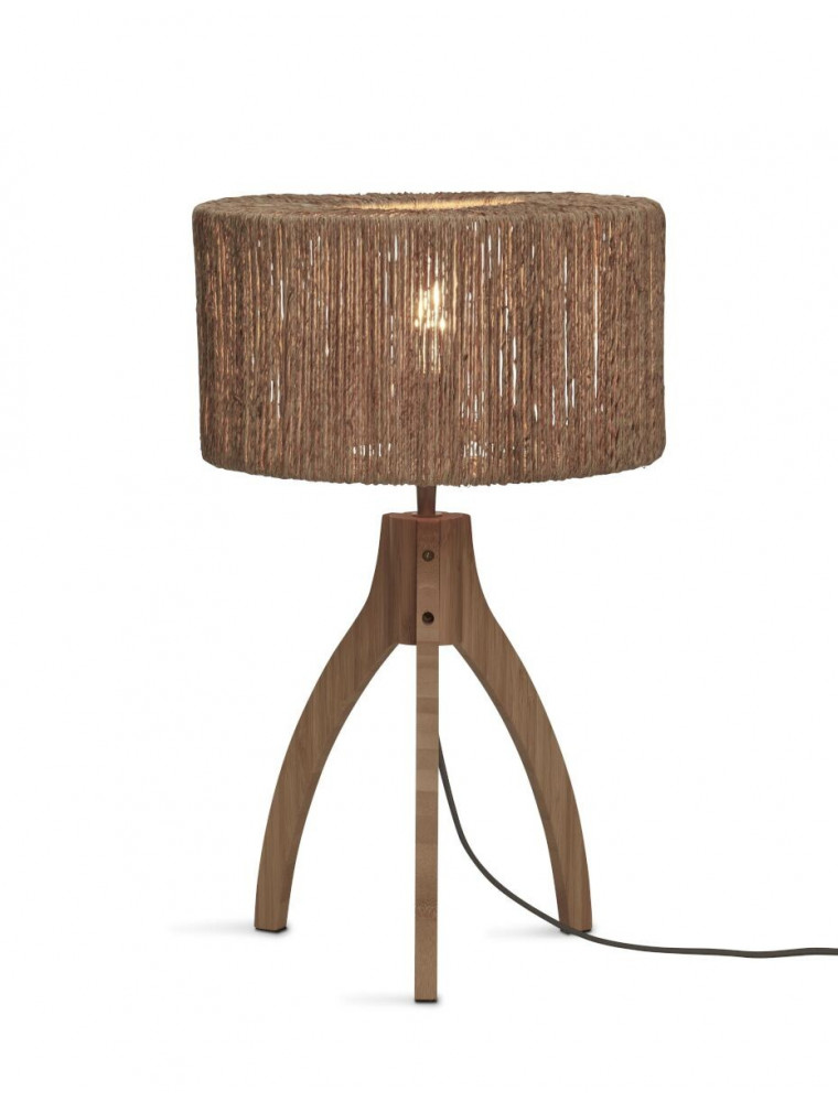 IGUAZU 3016, Lampe de Table en Bambou et Jute pour Intérieur, Good&Mojo