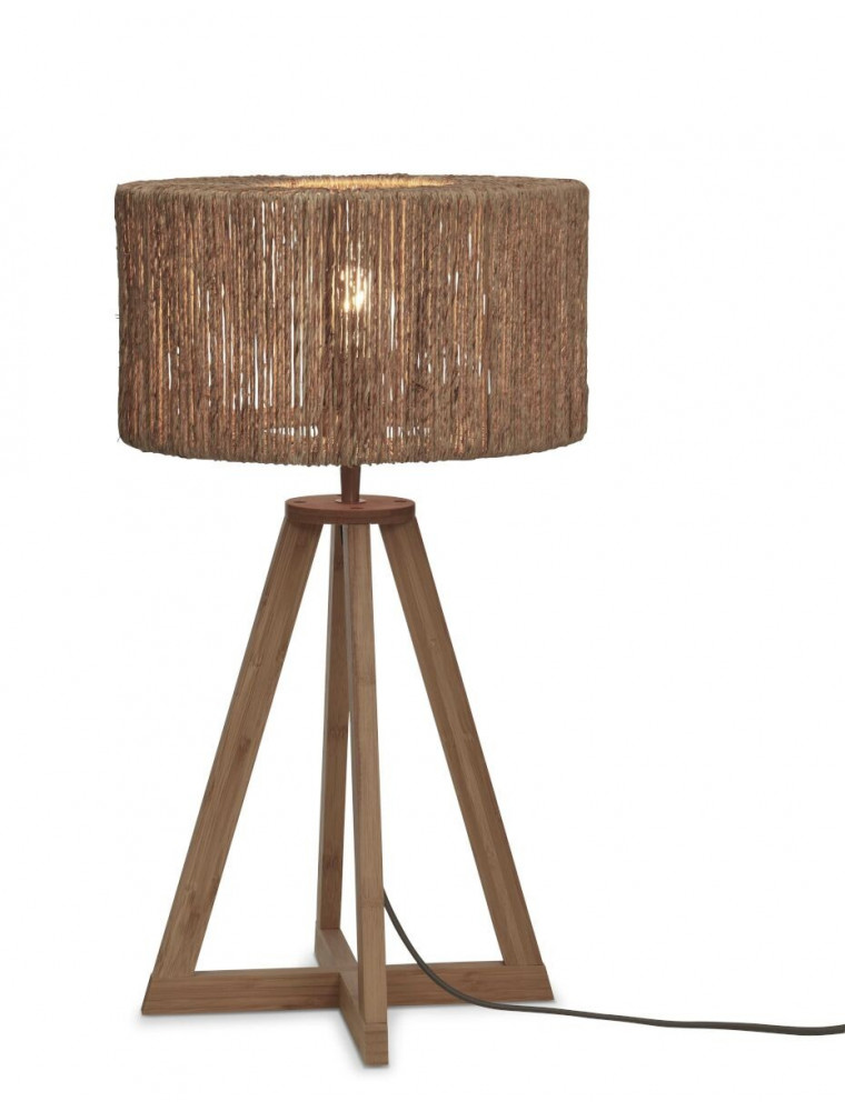 IGUAZU 3016, Lampe de Table en Bambou et Jute pour Intérieur, Good&Mojo