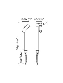 SPY 435, Paletto con Picchetto per Esterni, Faro Barcelona