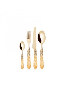 ALADDIN Gold, Cutlery Set 24 pcs, Wengè Box, Casa Bugatti