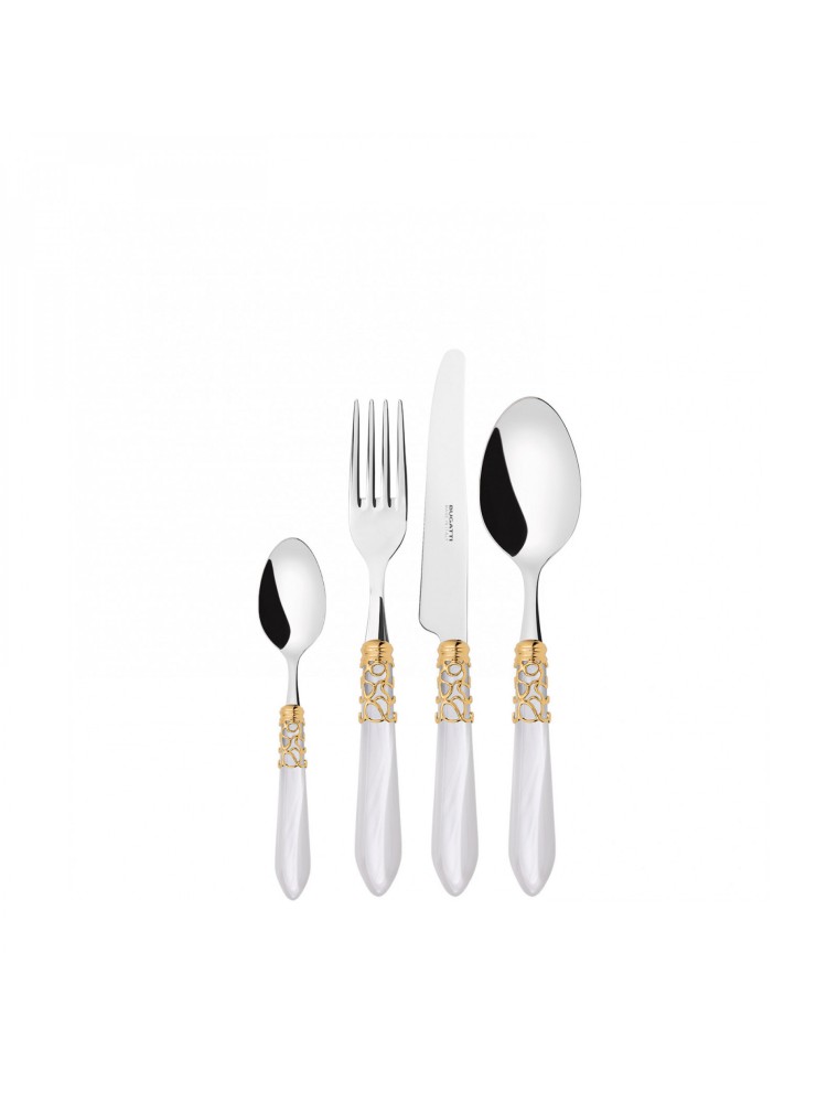 MELODIA Golden Ring, Cutlery Set 24 Pcs, Gallery Box, Casa Bugatti