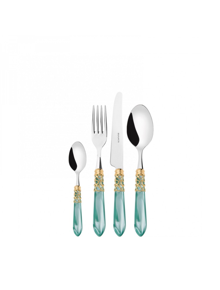 MELODIA Golden Ring, Cutlery Set 24 Pcs, Gallery Box, Casa Bugatti