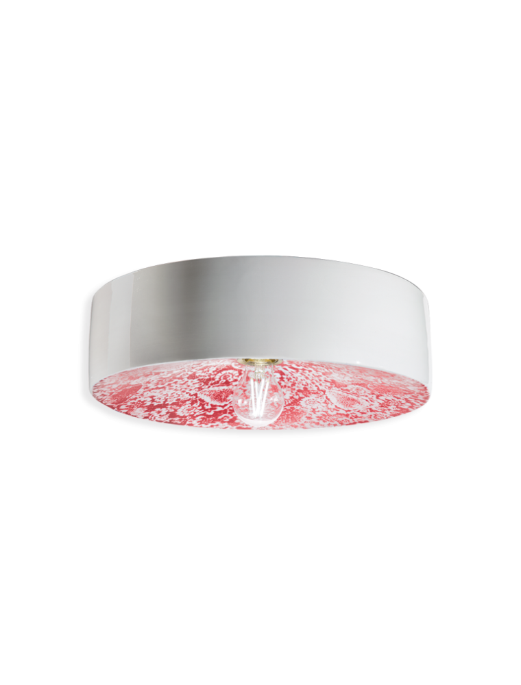 PI C1792, Lampada a Soffitto Plafoniera in Ceramica, Ferroluce