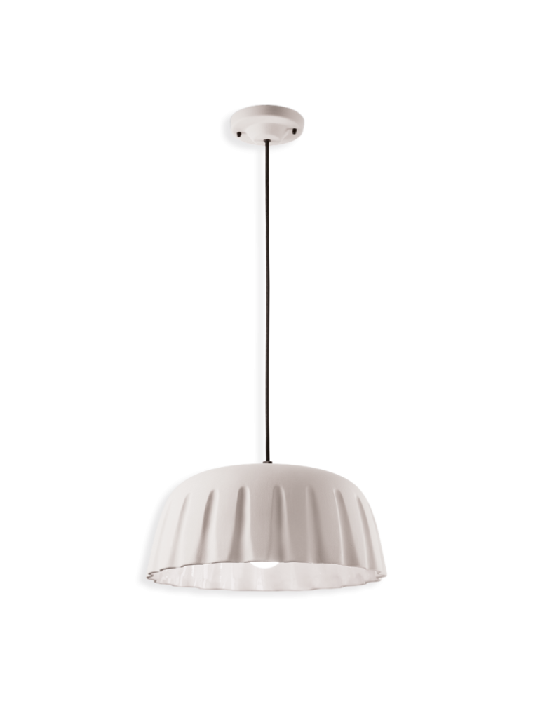 DECO' MADAME GRES C2570, Lampada a Soffitto Sospensione in Ceramica, Ferroluce