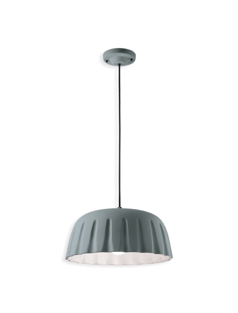 DECO' MADAME GRES C2570, Lampada a Soffitto Sospensione in Ceramica, Ferroluce