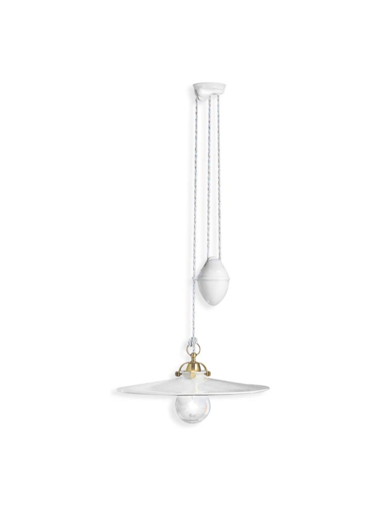 CLASSIC ASTI C101-02, Ceiling Lamp with Swing Suspension in Ceramic, Ferroluce