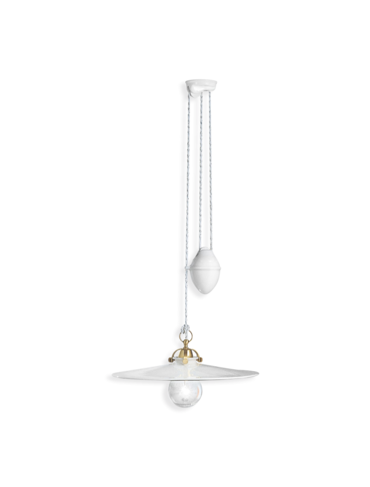 CLASSIC ASTI C101-02, Lampe de plafond avec Sauces de suspension en céramique, Ferroluce