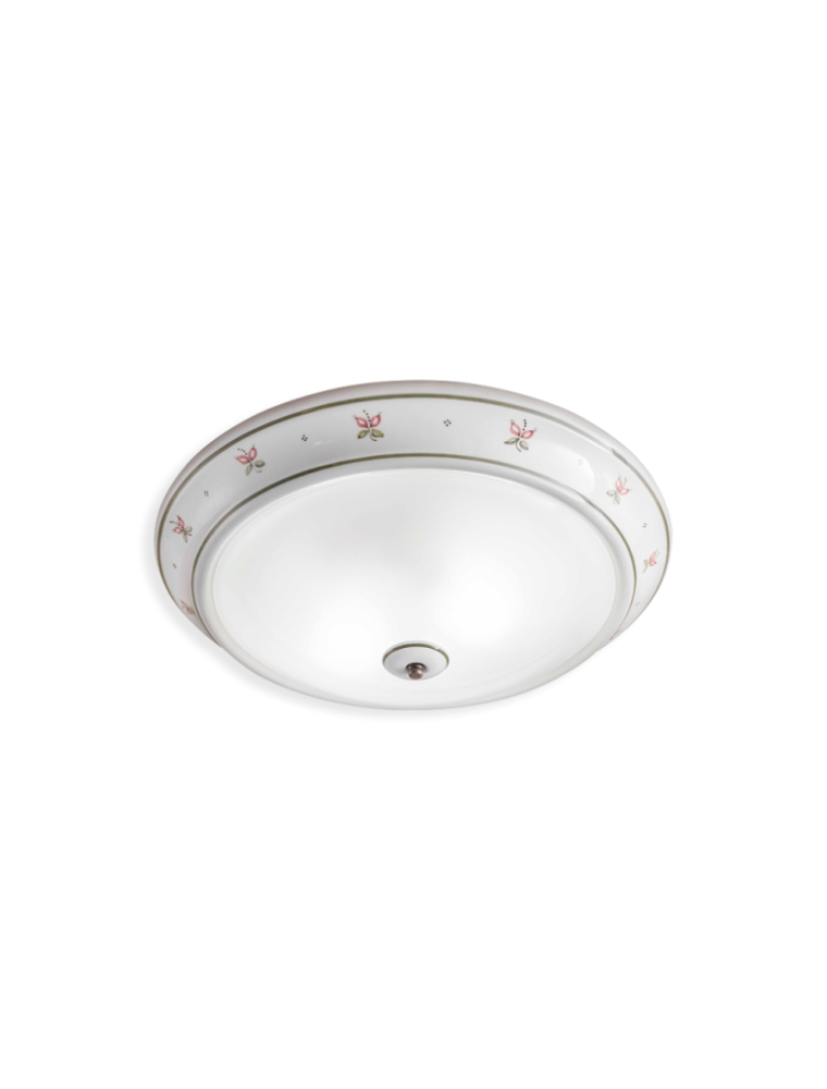 CLASSIC CAPUA C113-33, Lampada a Soffitto Plafoniera in Ceramica, Ferroluce