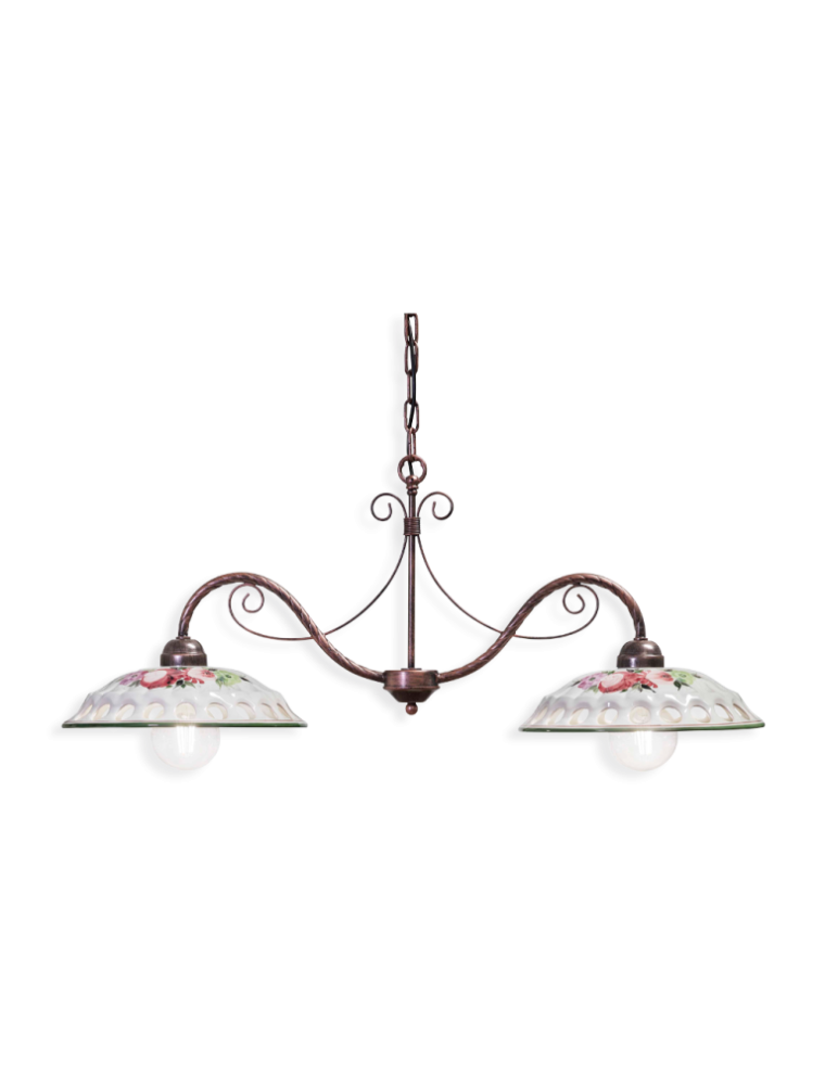 CLASSIC NAPOLI C363-11, Lampe de suspension avec Bilance en céramique, Ferroluce