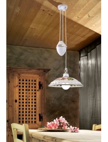 CLASSIC NAPOLI C373-11, hangende plafondlamp met keramische schuif, Ferroluce