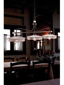 CLASSIC ALESSANDRIA C544, Suspension lamp with Ceramic Bilancere, Ferroluce