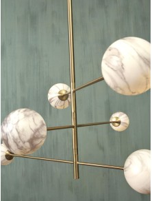 CARRARA 3, Glass Suspension Effetto Marmo for Interior, It's About RoMi
