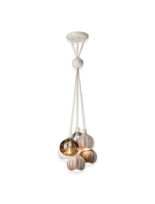 DECO' AFOXE C2656, Suspension Ceiling Lamp in Ceramic and Glass, Ferroluce