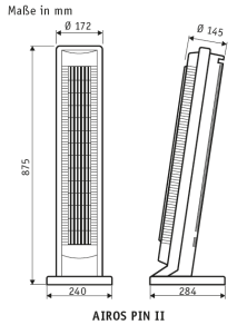 AIROS PIN II, ventilateur de sol, CasaFan