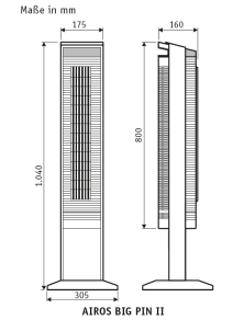 AIROS BIG PIN II, Ventilador de Chão, CasaFan
