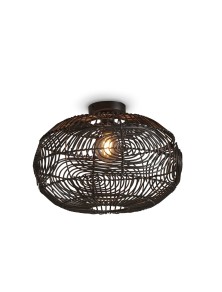 MADEIRA 48, Lampe de plafond ovale à Rattan pour l'intérieur, Good&Mojo