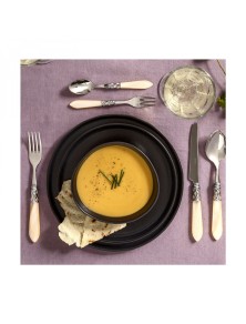 ALADDIN verchroomde ring, bestekset 24-delig, wengehouten kist, Casa Bugatti