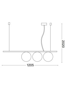 PERLINE SP3, Pendant Lamp, Ideal Lux