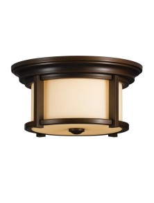 MERRIL, Steel ceiling light with etched glass, Feiss