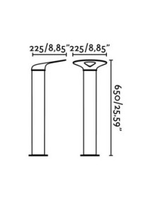 LOTUS 650, Paletto per Esterni, Faro Barcelona