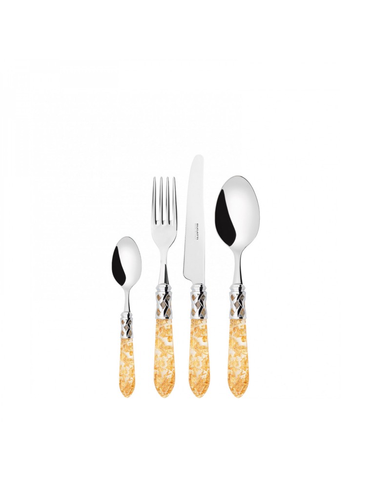 ALADDIN Ghiera Cromata, Posate Set 24 Pz, Scatola Compact, Casa Bugatti