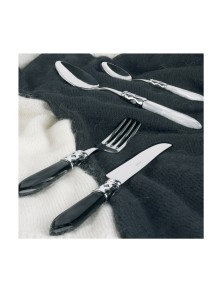 ALADDIN Ghiera Cromata, Posate Set 75 pz, Scatola in Legno Wengè, Casa Bugatti