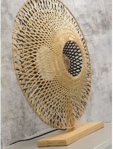KALIMANTAN 6015, Lámpara de Mesa de Bambú para Interior, Good&Mojo