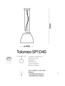 TOLOMEO SP1 D40, Sospensione, Ideal Lux