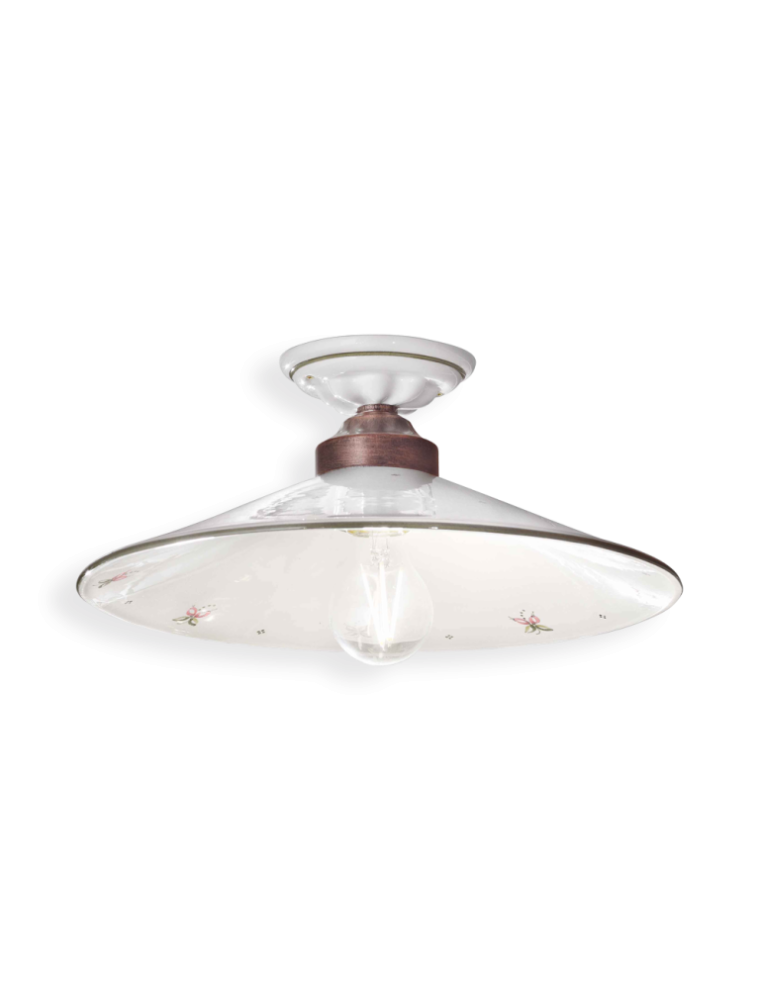 CLASSIC ASTI C057-33, Lampada a Soffitto Plafoniera in Ceramica, Ferroluce