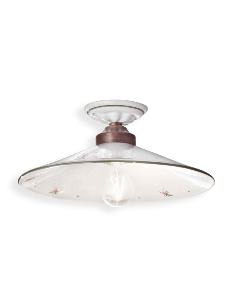 CLASSIC ASTI C058-33, Lampada a Soffitto Plafoniera in Ceramica, Ferroluce