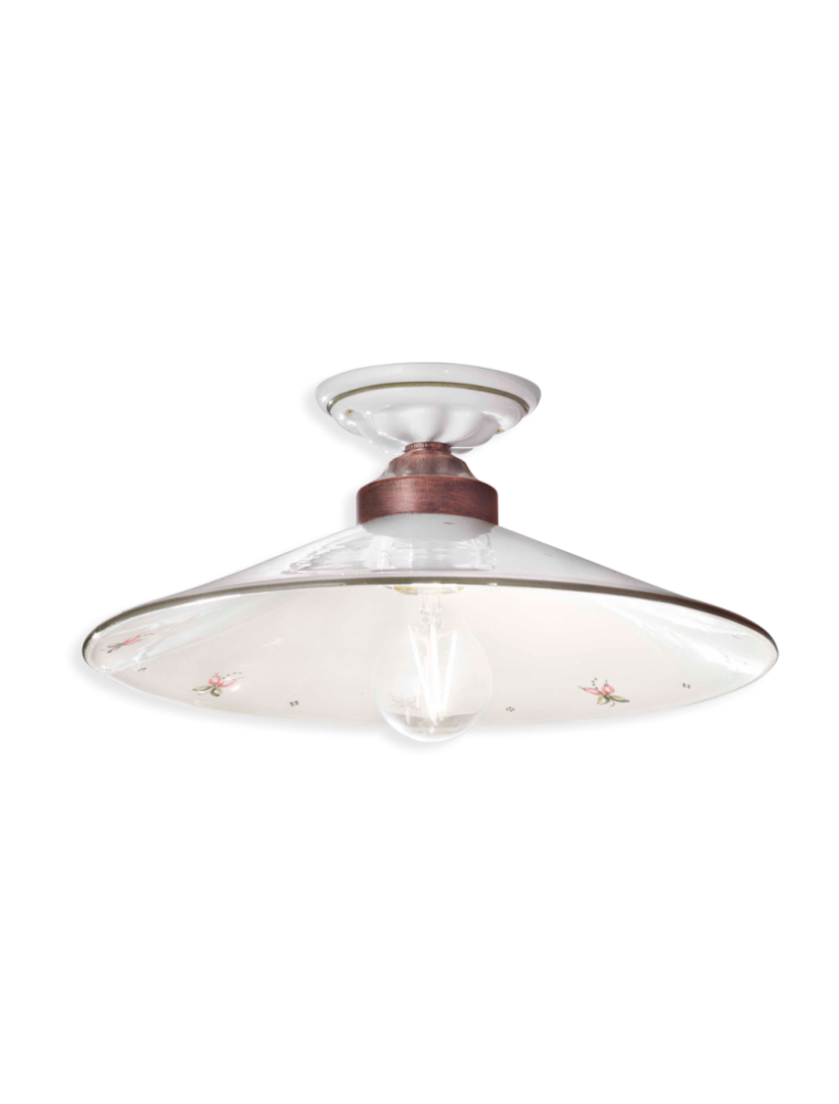 CLASSIC ASTI C059-33, Lampada a Soffitto Plafoniera in Ceramica, Ferroluce