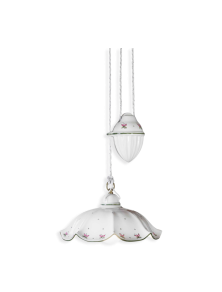 CLASSIC BELLUNO C064-33, Ceiling Lamp with Swing Suspension in Ceramic, Ferroluce