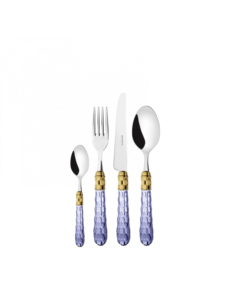 copy of CRYSTAL chromed ring, Set of 24 cutlery in Gallery box, Casa Bugatti