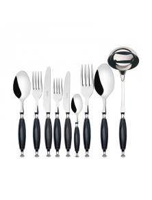 COUNTRY Ghiera Cromata, Posate Set 75 Pz, Scatola Gallery,Casa Bugatti