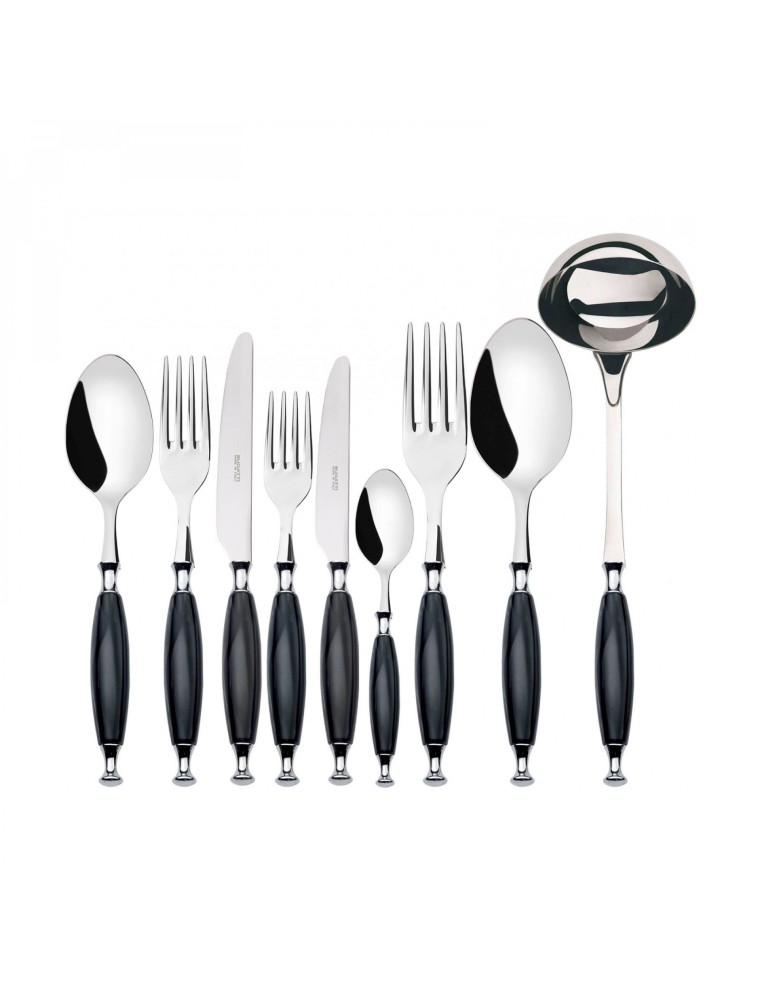 COUNTRY Ghiera Cromata, Posate Set 75 Pz, Scatola Gallery,Casa Bugatti